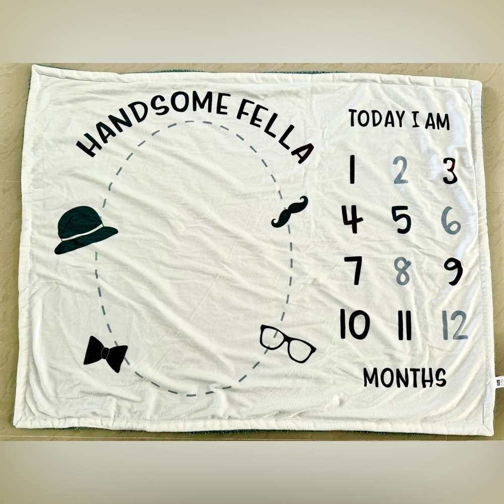 Handsome Fella Milestone Blanket